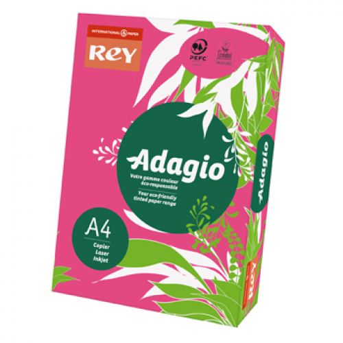 Papel Fotocopia Adagio(cd13)A4 80gr Rosa Fluorescente 1x500F , ADAGIO , 1801086 , 3368220125673